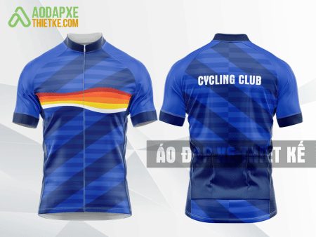 Mẫu áo đạp xe đạp Bắc Giang màu xanh biển tự thiết kế DX5