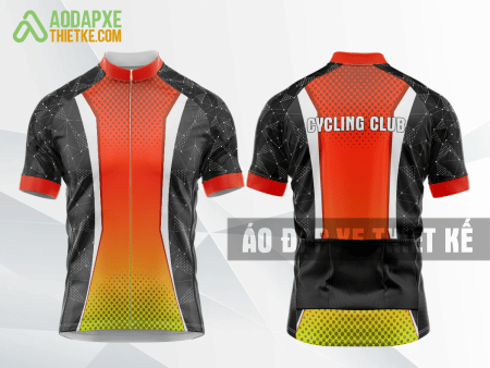 Mẫu áo đi xe đạp Bình Phước màu cam thiết kế đẹp DX11