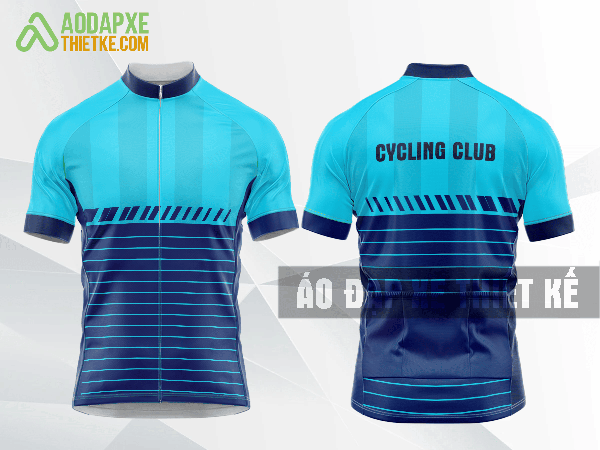 Mẫu áo đua xe đạp Bạc Liêu màu xanh nước biển thiết kế lạ DX4
