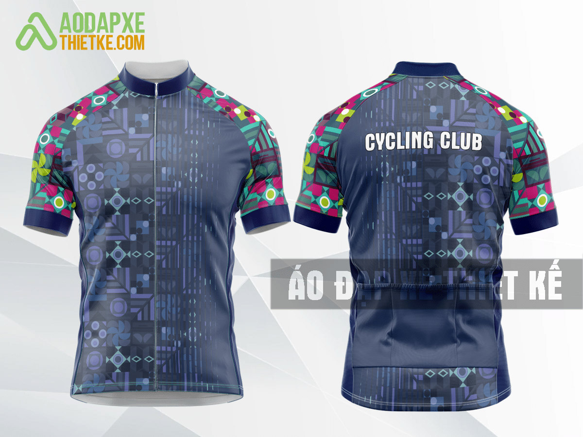 Mẫu áo đua xe đạp Quảng Nam màu tím than thiết kế độc DX48