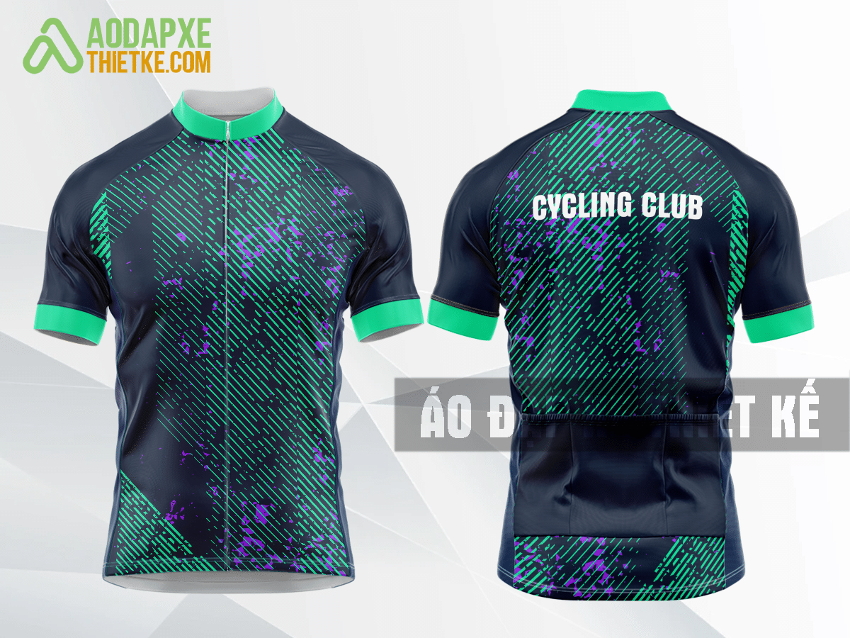 Mẫu đồng phục đạp xe đạp Nam Định màu xanh ngọc tự thiết kế DX41