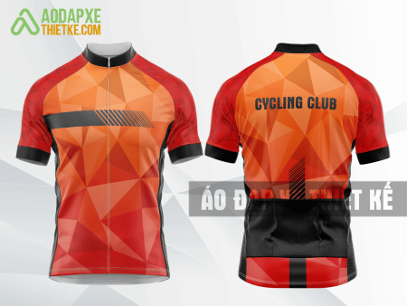 Mẫu trang phục xe đạp Bắc Kạn màu cam thiết kế cao cấp DX6