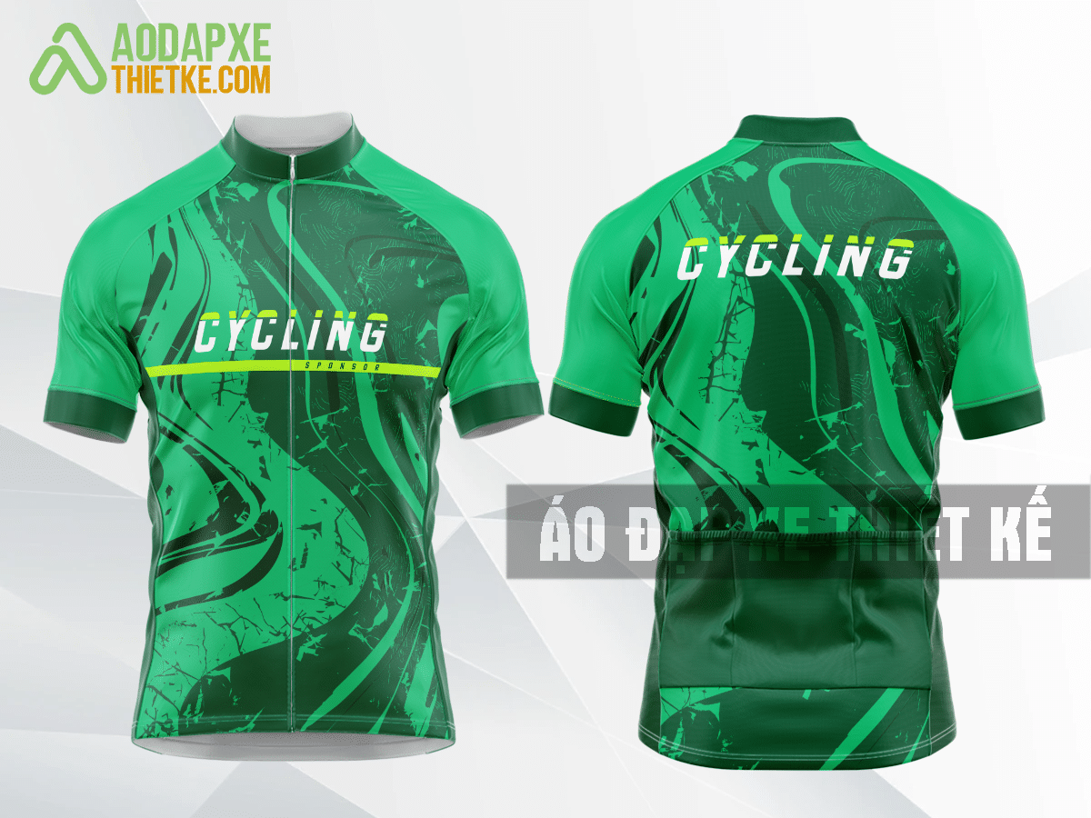 Mẫu trang phục xe đạp Quảng Ninh màu xanh lá tự thiết kế DX50