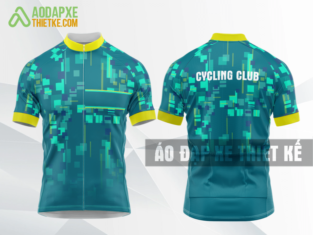 Mẫu áo đua xe đạp Trường ĐH Khoa học Tự nhiên - ĐHQG Hà Nội màu xanh ngọc thiết kế chất lượng DX70