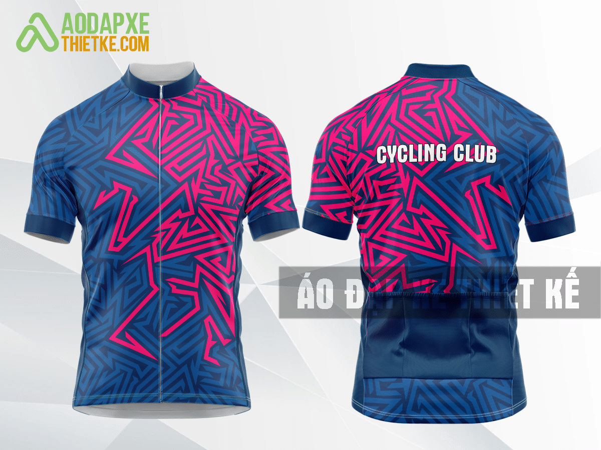 Mẫu áo xe đạp Học viện Chính sách và Phát triển màu hồng thiết kế chất lượng DX79