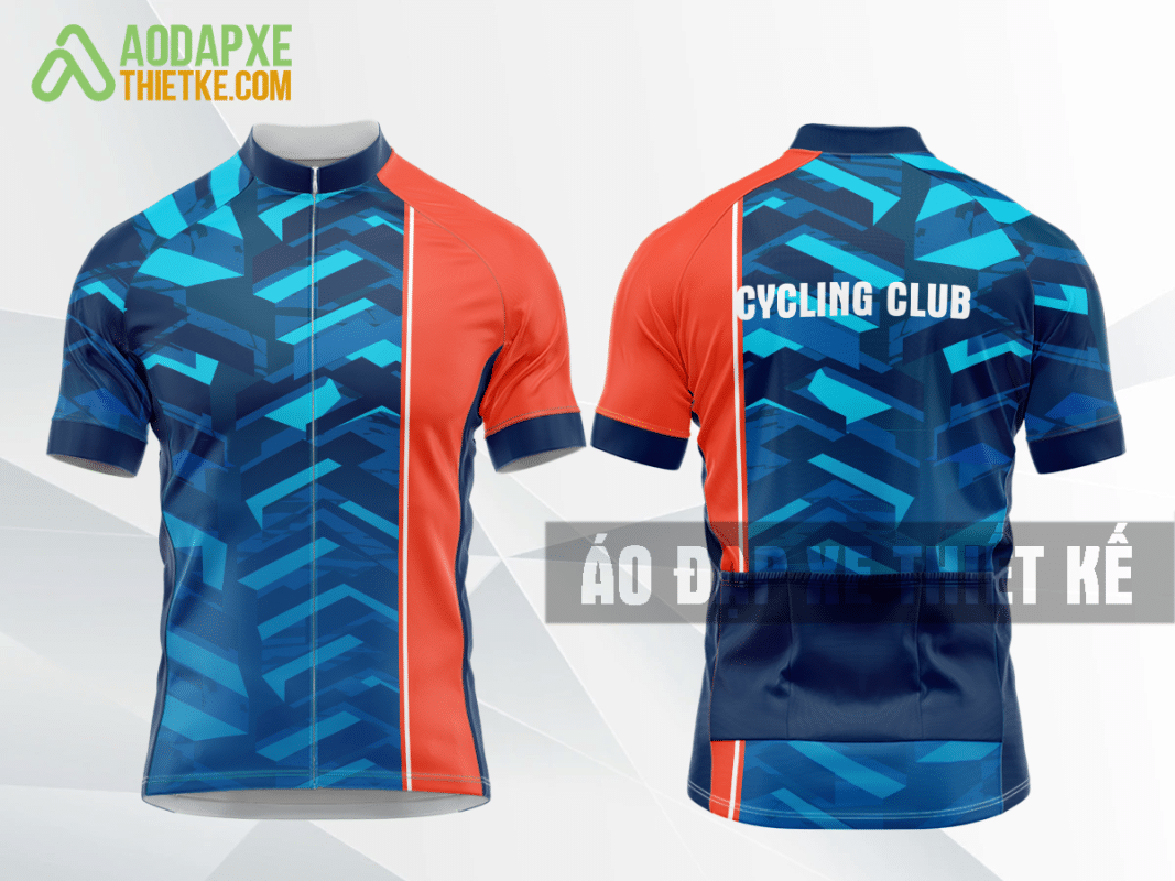 Mẫu đồng phục đi xe đạp Học viện Nông nghiệp Việt Nam màu cam tự thiết kế DX86