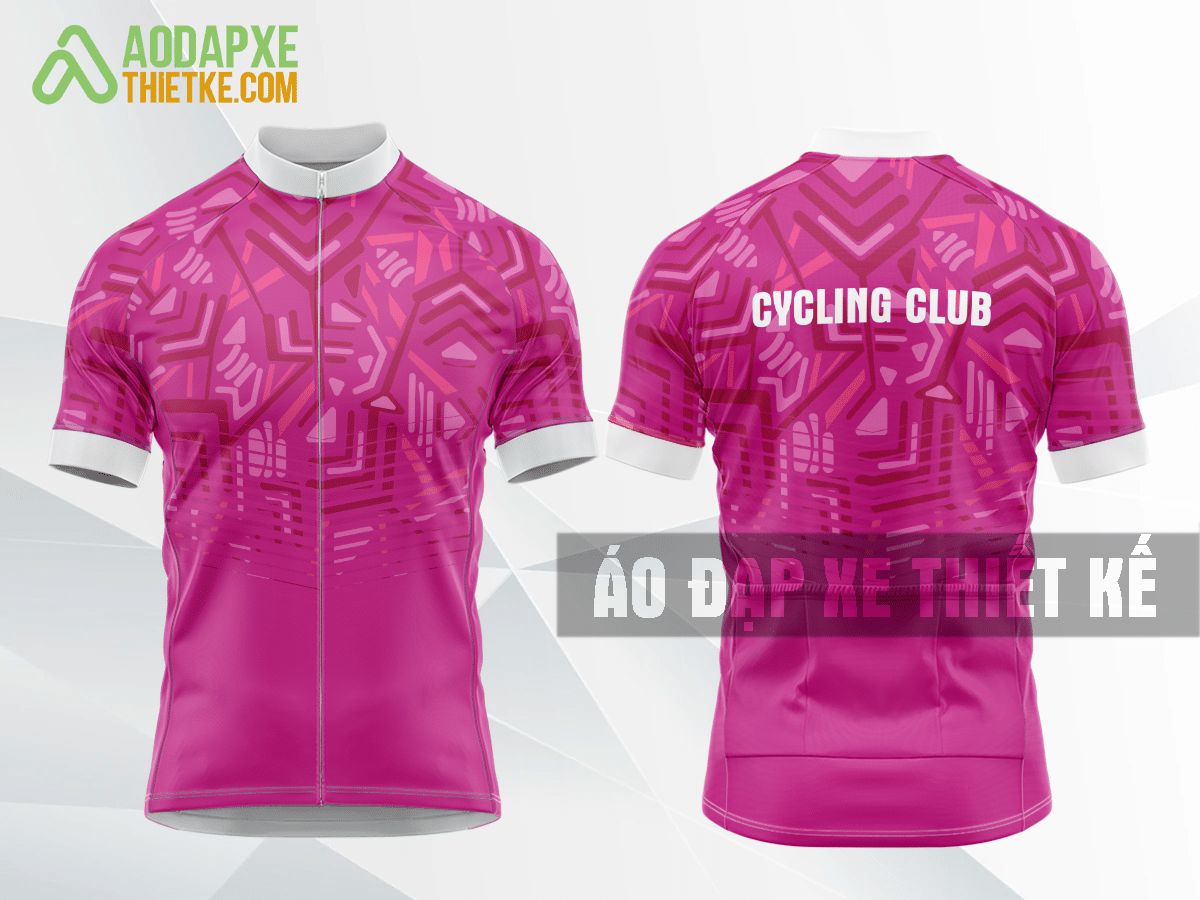 Mẫu trang phục đi xe đạp Trường Đại học Công nghiệp Hà Nội màu hồng thiết kế tốt nhất DX100
