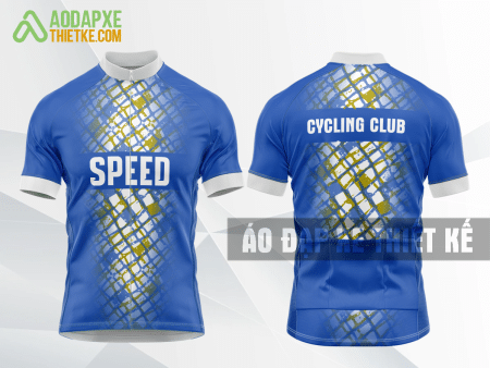 Mẫu trang phục xe đạp Trường Đại học Á Châu màu xanh dương thiết kế lạ DX94